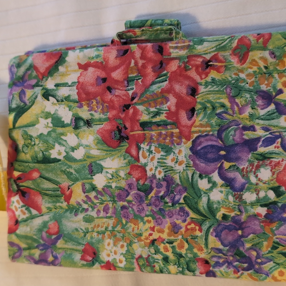 Floral Print Cloth Book Cover